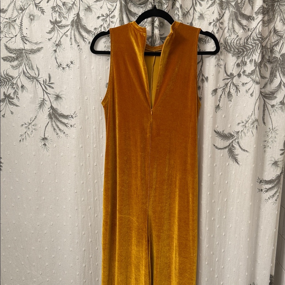 Zara Mustard Velvet Jumpsuit - Picture 7 of 8